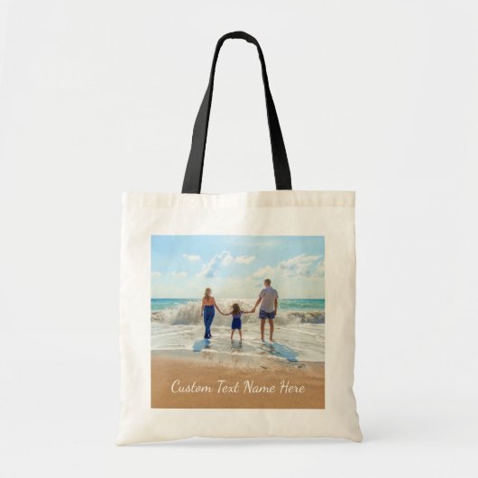 Uw foto Canvas tas met aangepaste tekst (Voorkant)