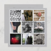 Uw foto Collage Elegant Jubileum Kaart (Voorkant / Achterkant)