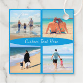 Uw Foto Collage Gift Labels met aangepaste tekst (Achterkant)