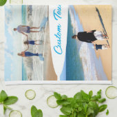 Uw Foto Collage Keuken Handdoek met Aangepaste Tek (Gevouwen)
