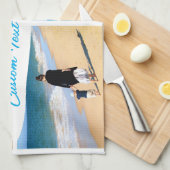 Uw Foto Collage Keuken Handdoek met Aangepaste Tek (Quarter Fold)
