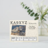 Uw foto Colorado Shaped Cutout Custom QSL Briefkaart (Staand voorkant)