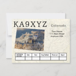 Uw foto Colorado Shaped Cutout Custom QSL Briefkaart