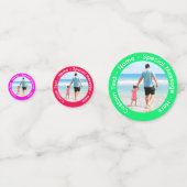 Uw foto Confetti met aangepaste tekst en kleuren (Achterkanten)