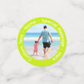 Uw foto Confetti met aangepaste tekst en kleuren (Kleine voorkant)