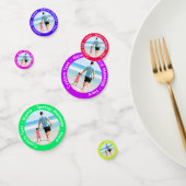 Uw foto Confetti met aangepaste tekst en kleuren (Groep)