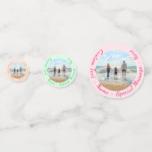 Uw foto Confetti met aangepaste tekst en kleuren (Voorkanten)