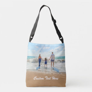 Uw foto Crossbody tas met aangepaste tekst