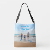 Uw foto Crossbody tas met aangepaste tekst (Achterkant)