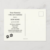 Uw Foto Cute Kitten Nieuw Adres Briefkaart (Achterkant)