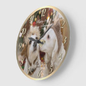 Uw foto diamant 25e trouwdagjubileum grote klok (Hoek)