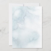 Uw foto Dusty Blue Waterverf en Willow Branch Kaart (Achterkant)