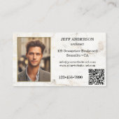 Uw foto Eenvoudige Marmeren Architect Visitekaartje (Achterkant)