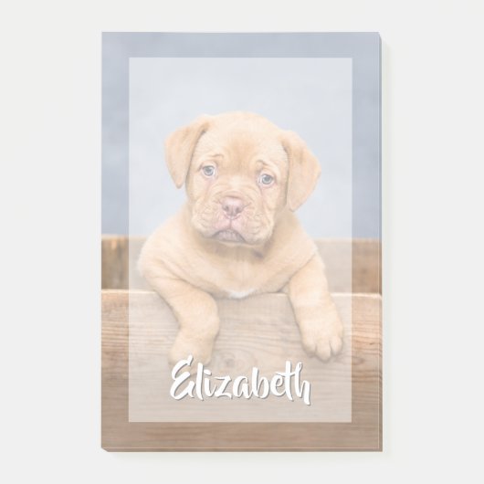 Uw Foto Eenvoudige Moderne Wit Manuscript Name bed Post-it® Notes (Voorkant)