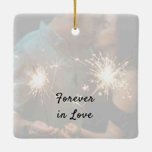 Uw foto Eerste Kerstmis Bruiloft Ornament (Achterkant)