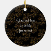 Uw foto Elegant Gold Floral Design Ornament (Achterkant)