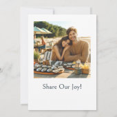 Uw foto Elegant Oyster Roast Engagement Party Kaart (Achterkant)