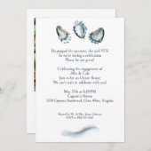 Uw foto Elegant Oyster Roast Engagement Party Kaart (Voorkant / Achterkant)