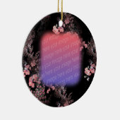 Uw foto Elegant Pink Floral Design Ornament (Rechts)