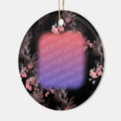 Uw foto Elegant Pink Floral Design Ornament (Links)