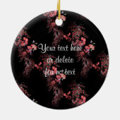 Uw foto Elegant Pink Floral Design Ornament (Achterkant)