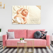 Uw foto en aangepaste tekst Baby Canvas Afdruk (Insitu (Woonkamer))