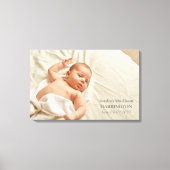 Uw foto en aangepaste tekst Baby Canvas Afdruk (Voorkant)