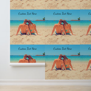 Uw foto en aangepaste tekst gepersonaliseerd behang