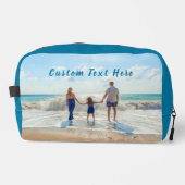 Uw foto en aangepaste tekst gepersonaliseerd toilettasje (Voorkant)