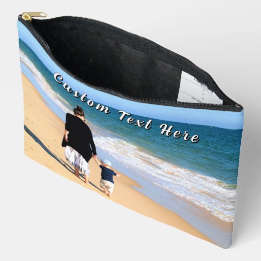 Uw foto- en aangepaste tekstaccessoirezak etui (Open)