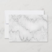 Uw foto en elegante marmeren look | Bruiloft RSVP Kaartje (Achterkant)