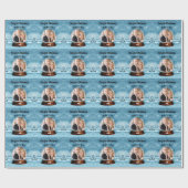 Uw FOTO- en GREETSneeuwWereldbol Cadeaupapier (Vlak)