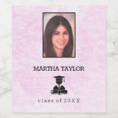 Uw foto en illustratie van Afstuderen Wijn Etiket (Enkel label)