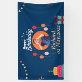 UW FOTO EN JOUW NAAM BIRTHDAAG SPANDOEK (Verticaal)