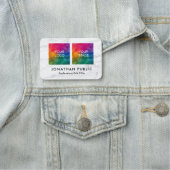 Uw foto en Logo hier Elegant Sjabloon marmer Naamplaatje (In situ)