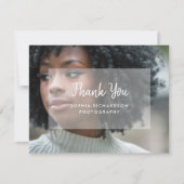 Uw foto en modern handschrift | Kleine bedrijven Bedankkaart (Voorkant)