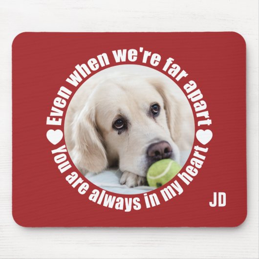 UW FOTO- EN Monogram Far Apart Love Mousepad Muismat (Voorkant)