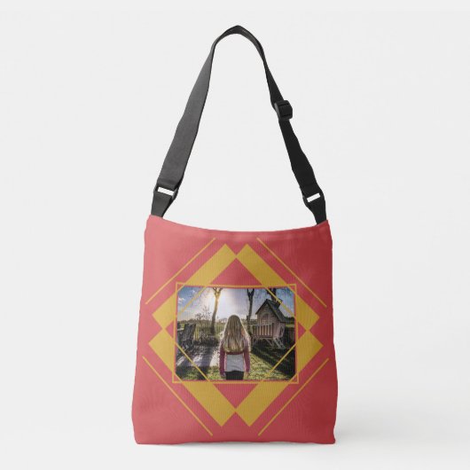 UW foto- en monogram Geometrische Patroonzakken Crossbody Tas (Voorkant)