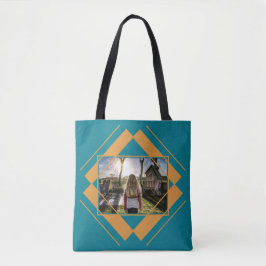 UW foto- en monogram Geometrische Patroonzakken Tote Bag
