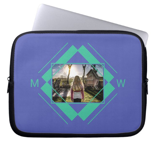 UW foto- en monogram-laptophoezen Laptop Sleeve (Voorkant)