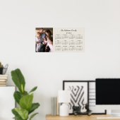 Uw foto en naam 2022 Calendar Faux Canvas Poster (Thuiskantoor)