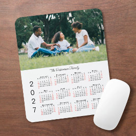 Uw foto en naam 2027 kalender muismat