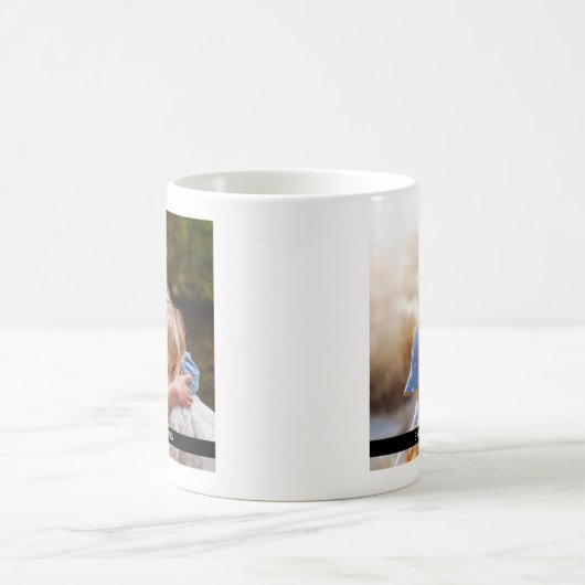 Uw foto en naam dubbelzijdige Mok (Center)