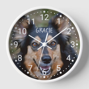 Uw foto en naam en kleurgenummerd klokgezicht