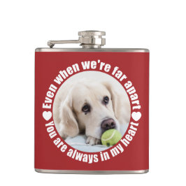 UW FOTO- EN NAAM Far Apart Love-kolf Heupfles