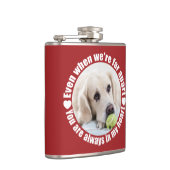 UW FOTO- EN NAAM Far Apart Love-kolf Heupfles (Rechts)