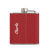 UW FOTO- EN NAAM Far Apart Love-kolf Heupfles (Achterkant)