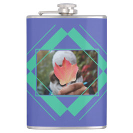 UW FOTO EN NAAM in de flesje van het Geometrische  Heupfles