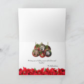 Uw foto en naam kerstfeestdag stoppen feestdagen kaart (Binnen)