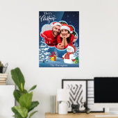 UW foto en naam (namen) Kerstmis Poster (Thuiskantoor)